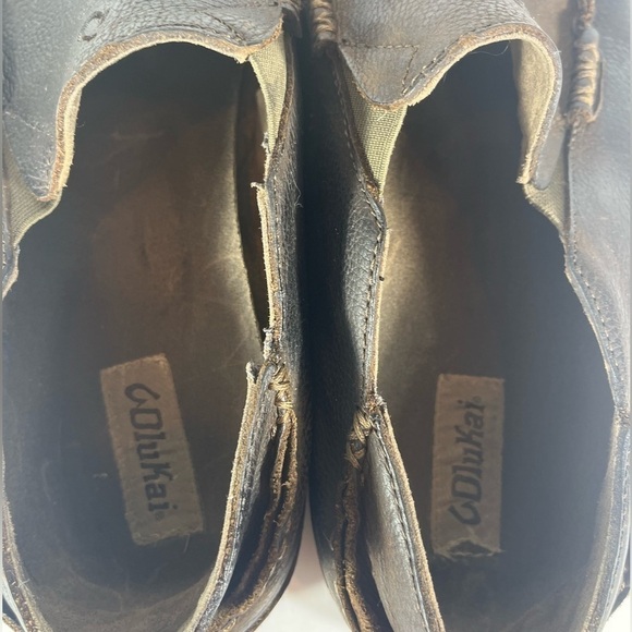 Olukai Mens Moloa Nubuck Leather Slip On Gel Insert Rubber Soles Shoes Size 13 - Picture 3 of 16